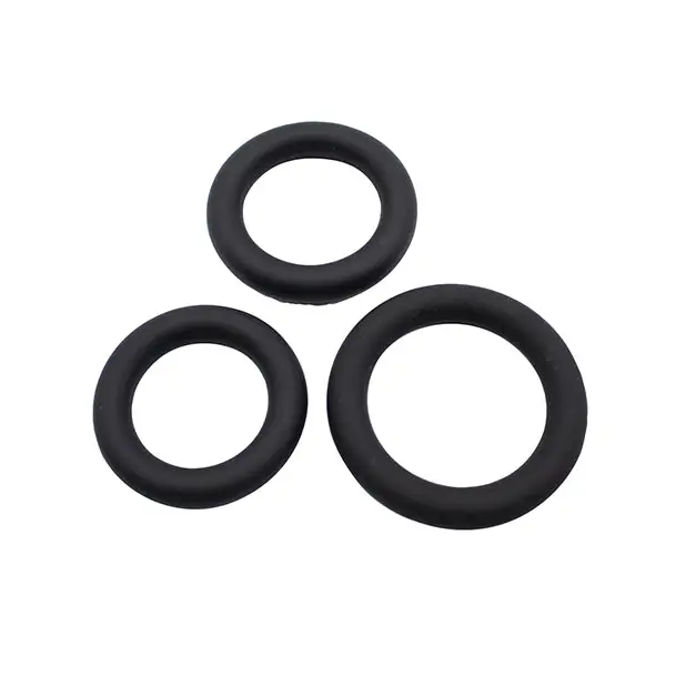 Gender Fluid Clincher Tension Ring Set - Black - Penis Enhancement
