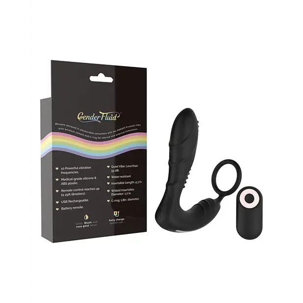 Gender Fluid Enrapt Prostate Vibe w/Remote - Black - Anal Products