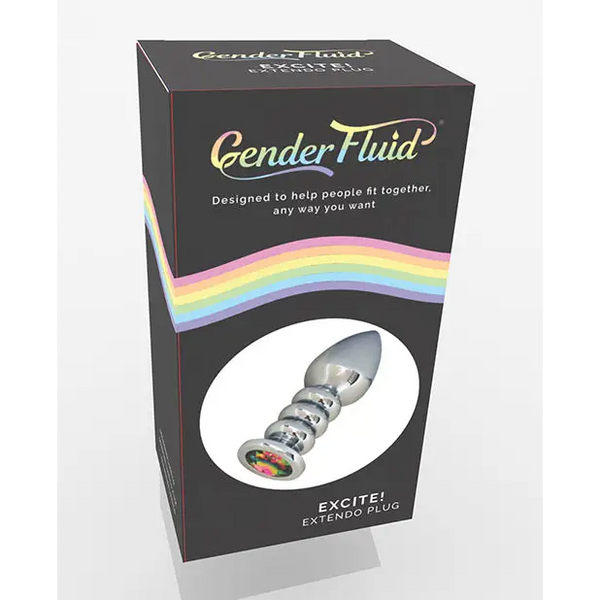 Gender Fluid Excite! Extendo Plug - Silver - Anal Products