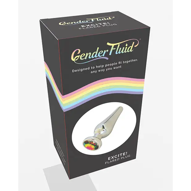 Gender Fluid Excite! Flared Plug - Silver - Anal Products