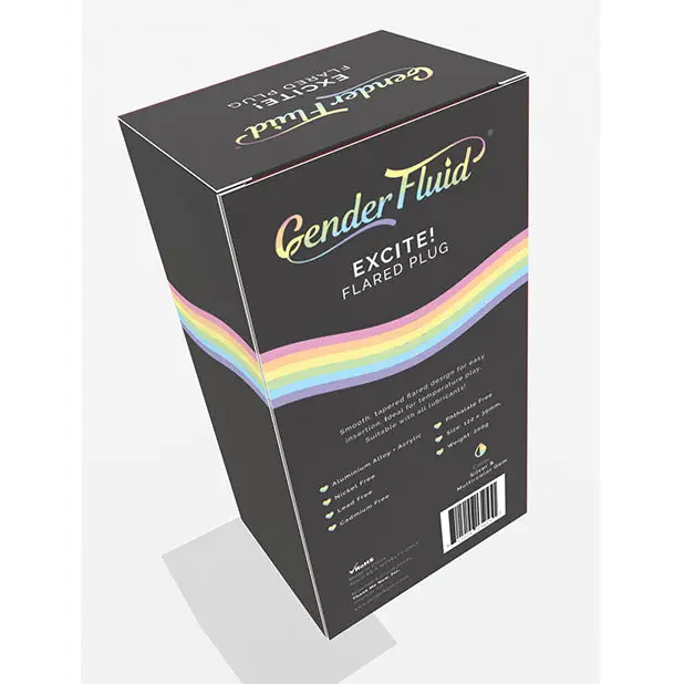 Gender Fluid Excite! Flared Plug - Silver - Anal Products