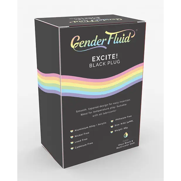 Gender Fluid Excite! Plug - Black - Anal Products