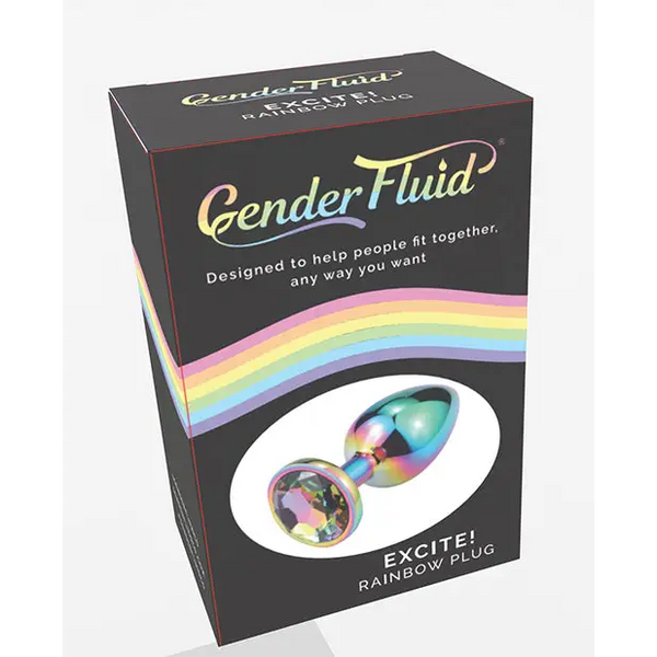 Gender Fluid Excite! Plug - Rainbow - Anal Products