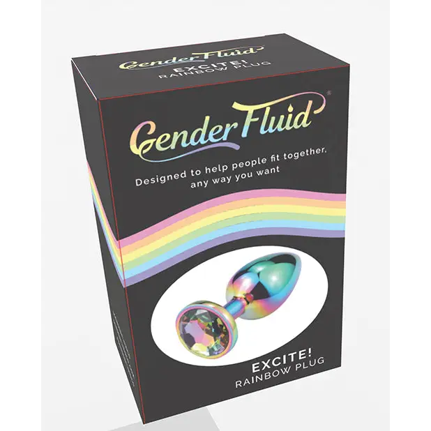 Gender Fluid Excite! Plug - Rainbow - Anal Products