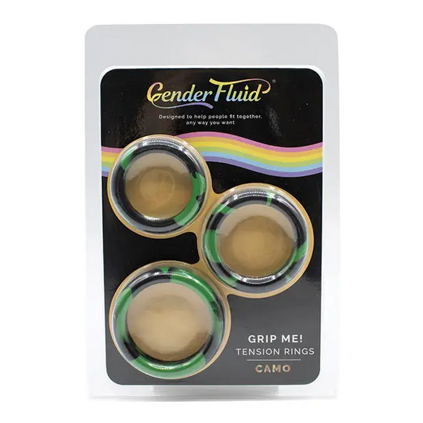 Gender Fluid Grip Me! Tension Ring Set - Camo - Penis Enhancement