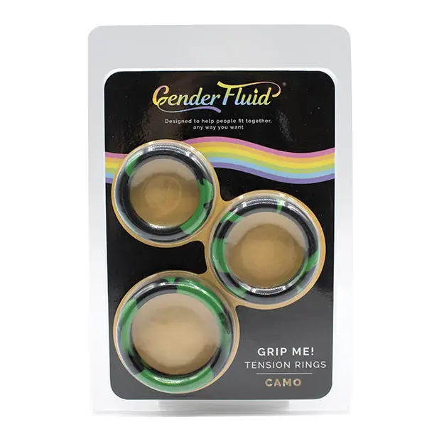 Gender Fluid Grip Me! Tension Ring Set - Camo - Penis Enhancement