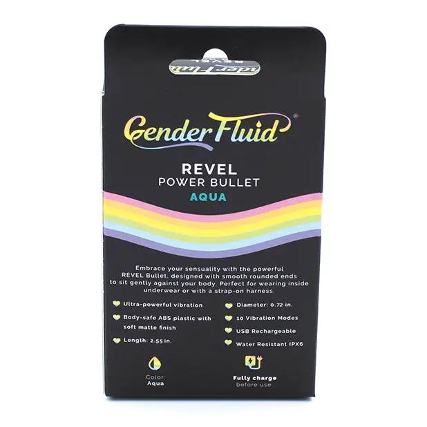 Gender Fluid Revel Power Bullet - Aqua - Stimulators