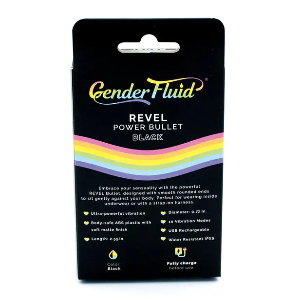 Gender Fluid Revel Power Bullet - Matte Black - Stimulators