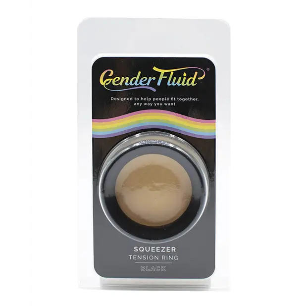 Gender Fluid Squeezer Tension Ring - Black - Penis Enhancement