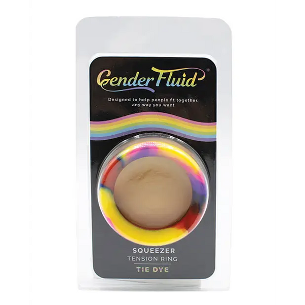 Gender Fluid Squeezer Tension Ring - Tie Dye - Penis Enhancement