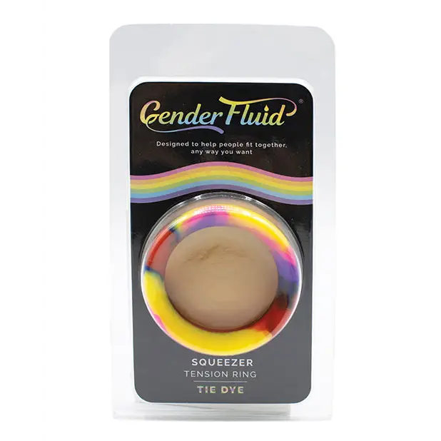 Gender Fluid Squeezer Tension Ring - Tie Dye - Penis Enhancement