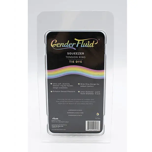 Gender Fluid Squeezer Tension Ring - Tie Dye - Penis Enhancement