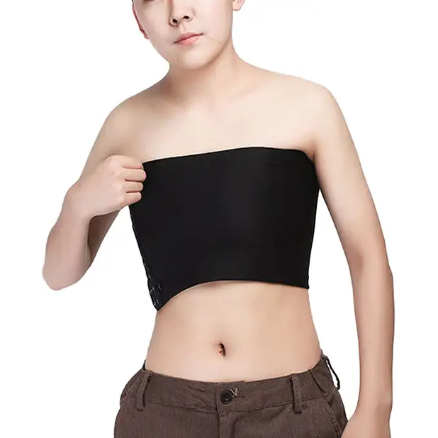 Gender Fluid Strapless Chest Compression Binder - XL Black - Transgender Products