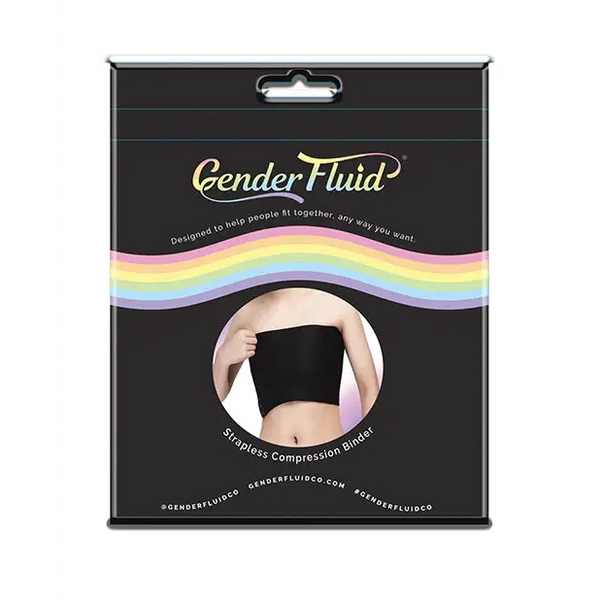 Gender Fluid Strapless Chest Compression Binder - XL Black - Transgender Products