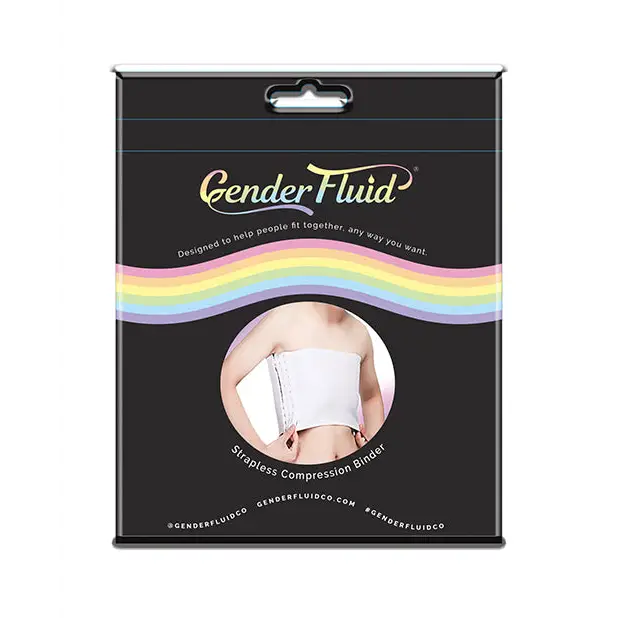 Gender Fluid Strapless Chest Compression Binder - XL White - Transgender Products