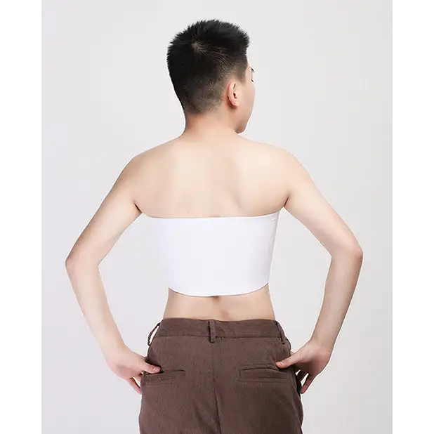 Gender Fluid Strapless Chest Compression Binder - XL White - Transgender Products