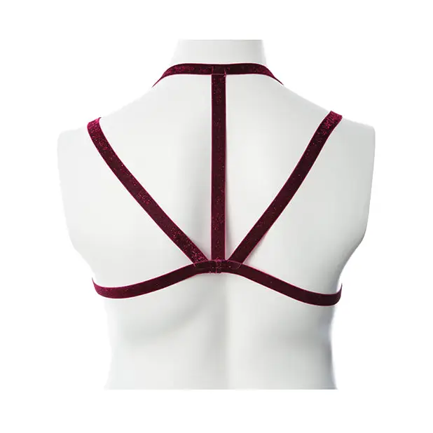 Gender Fluid Sugar Coated Harness - S-L Raspberry Glitter - Bondage Blindfolds & Restraints