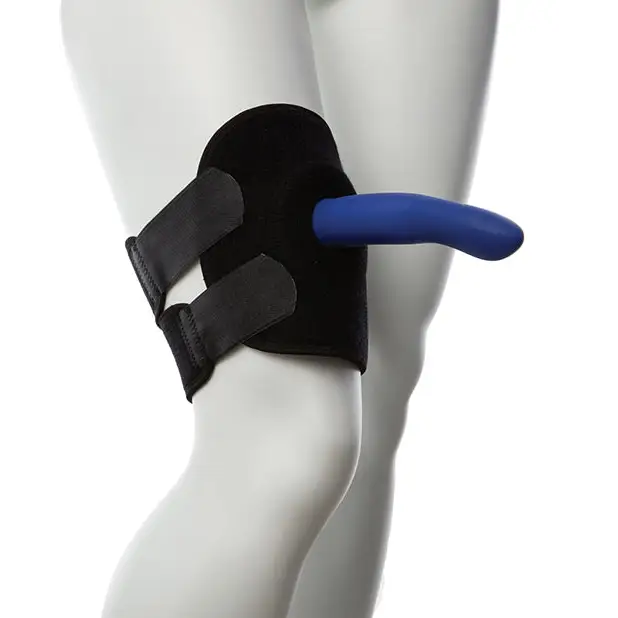 Gender Fluid Thigh Rider Strap On Harness - S-L Black - Strap Ons
