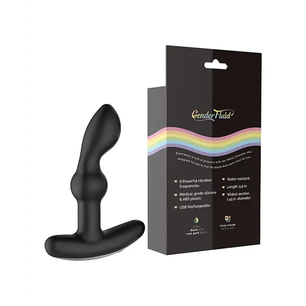 Gender Fluid Thrill Prostate Vibe - Black - Anal Products