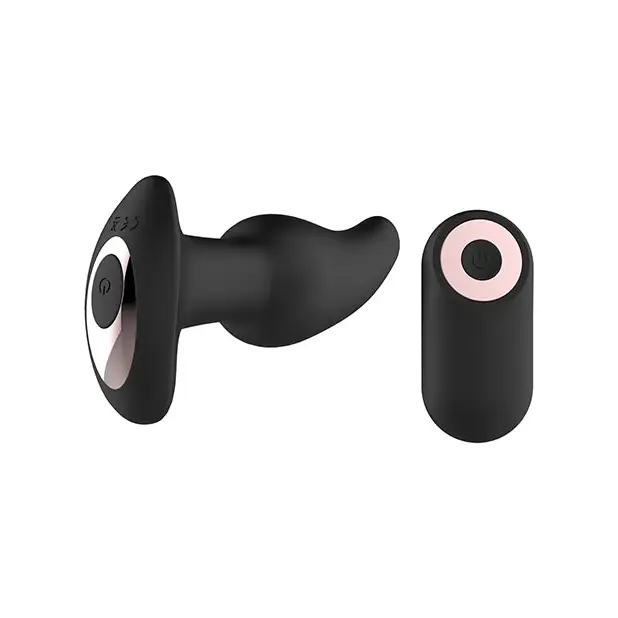 Gender Fluid Twirler Anal Vibe w/Remote - Black - Anal Products