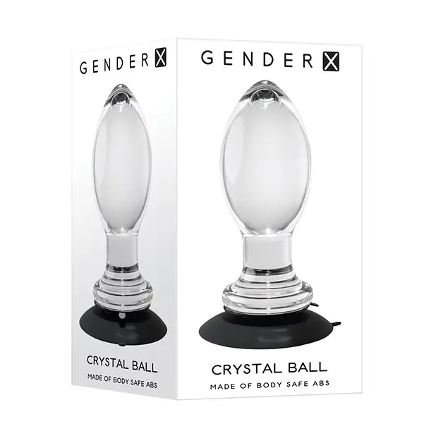 Gender X Crystal Ball Plug w/Suction Cup - Clear - Anal Products