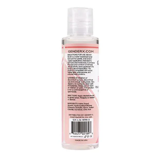 Gender X Flavored Lube - 4 oz Beach Bliss - Flavored