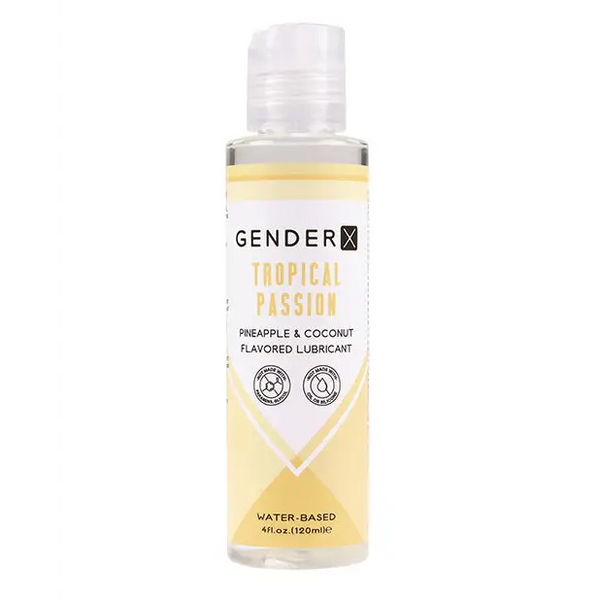 Gender X Flavored Lube - 4 oz Tropical Passion - Flavored