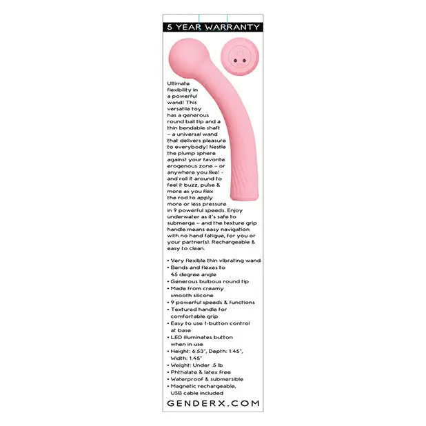 Gender X Flexi Wand - Pink - Massage Products