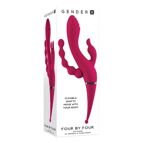 Gender X Four by Four Vibrator - Burgundy - Vibrators
