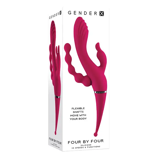 Gender X Four by Four Vibrator - Burgundy - Vibrators
