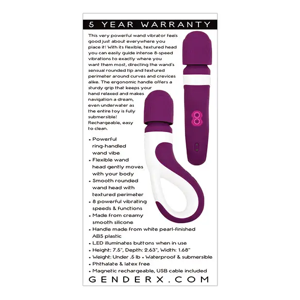 Gender X Handle It Wand - Purple/White - Massage Products