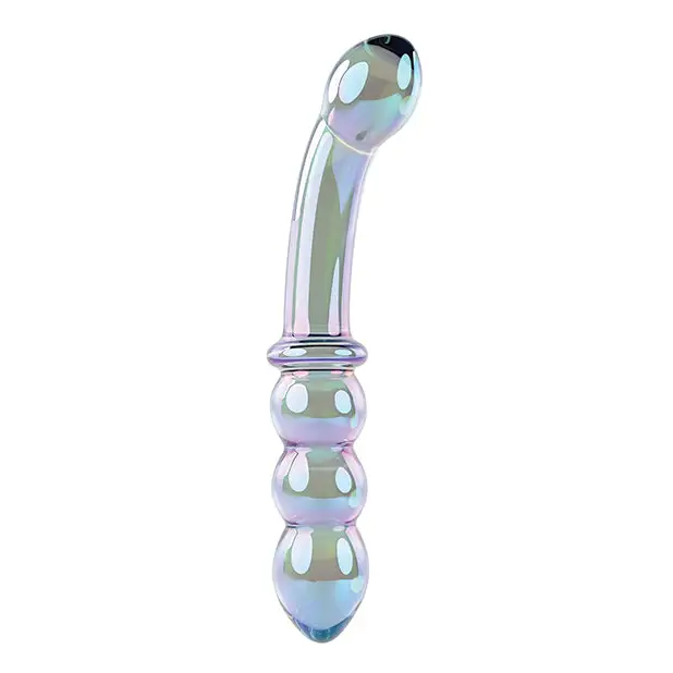 Gender X Lustrous Galaxy Wand Dual Ended Glass Massager - Green - Dongs & Dildos