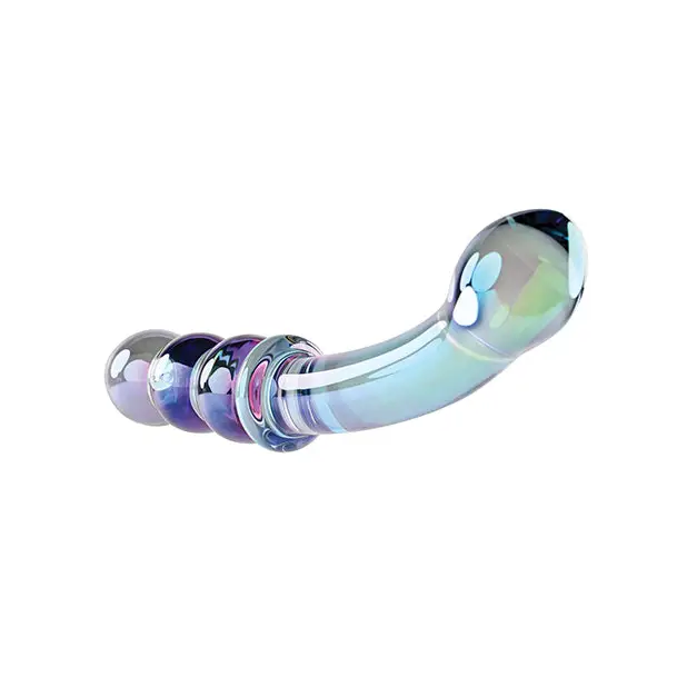 Gender X Lustrous Galaxy Wand Dual Ended Glass Massager - Green - Dongs & Dildos