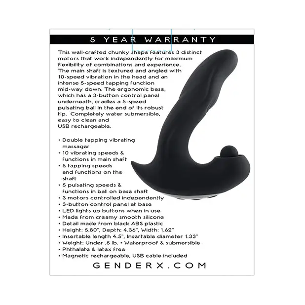 Gender X Mad Tapper - Black - Anal Products