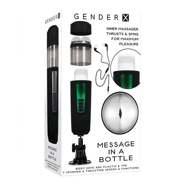 Gender X Message In a Bottle - Black - Dolls & Masturbators