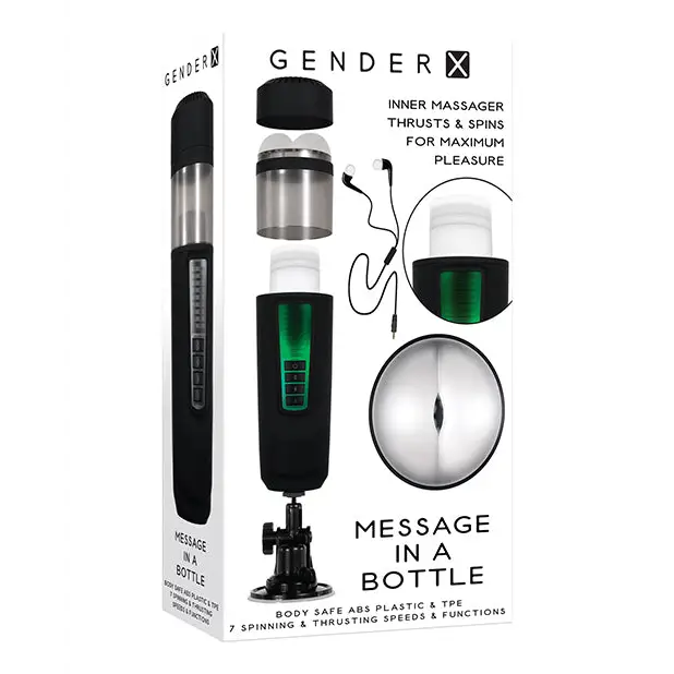 Gender X Message In a Bottle - Black - Dolls & Masturbators