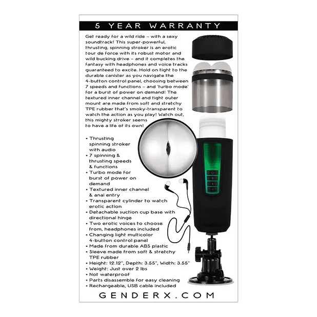 Gender X Message In a Bottle - Black - Dolls & Masturbators