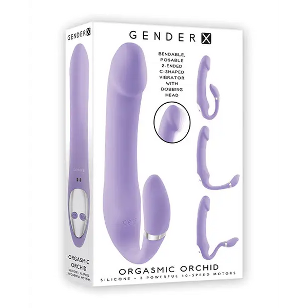 Gender X Orgasmic Orchid Poseable Vibrator - Purple - Vibrators