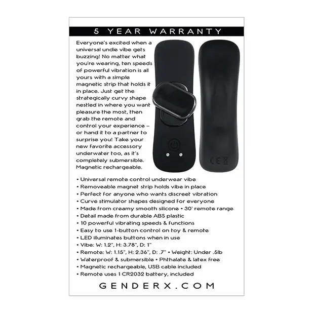 Gender X Our Undie Vibe - Black - Stimulators