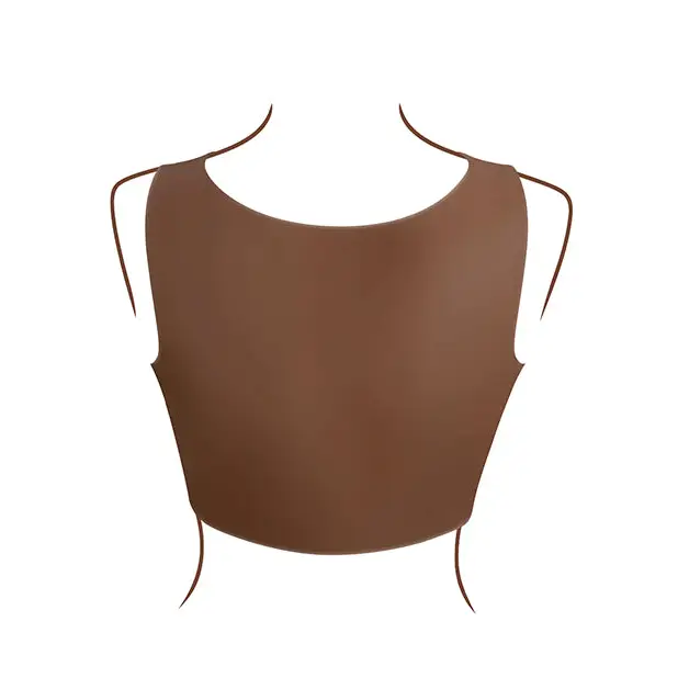 Gender X Realistic Undergarments Plate D-Cup - Dark - Transgender Products