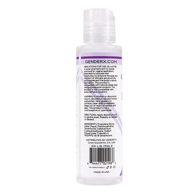 Gender X Sili-Water - 4 oz - Lubricants