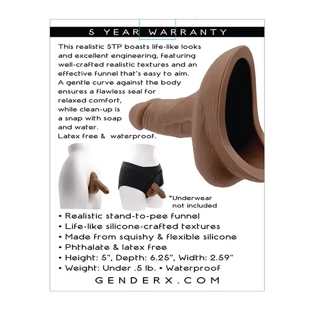 Gender X Silicone Stand To Pee - Dark - Transgender Products