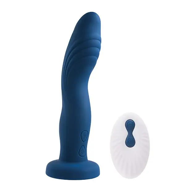 Gender X Snuggle Up Dual Motor Strap On Vibe w/Harness - Blue - Strap Ons