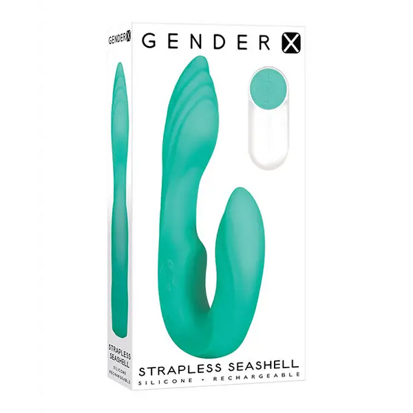 Gender X Strapless Seashell - Teal - Strap Ons