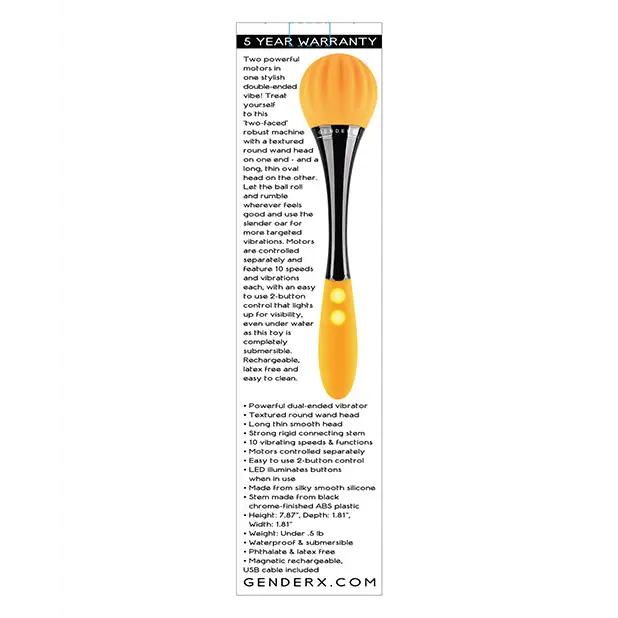 Gender X Sunflower Double Ended Vibe - Yellow - Stimulators