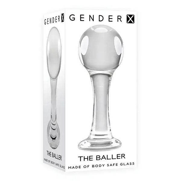 Gender X The Baller Glass Plug - Clear - Anal Products