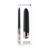Gender X The Gold Standard Rechargeable Silicone Bullet - Black/Rose Gold - Stimulators