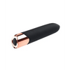 Gender X The Gold Standard Rechargeable Silicone Bullet - Black/Rose Gold - Stimulators