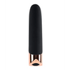 Gender X The Gold Standard Rechargeable Silicone Bullet - Black/Rose Gold - Stimulators