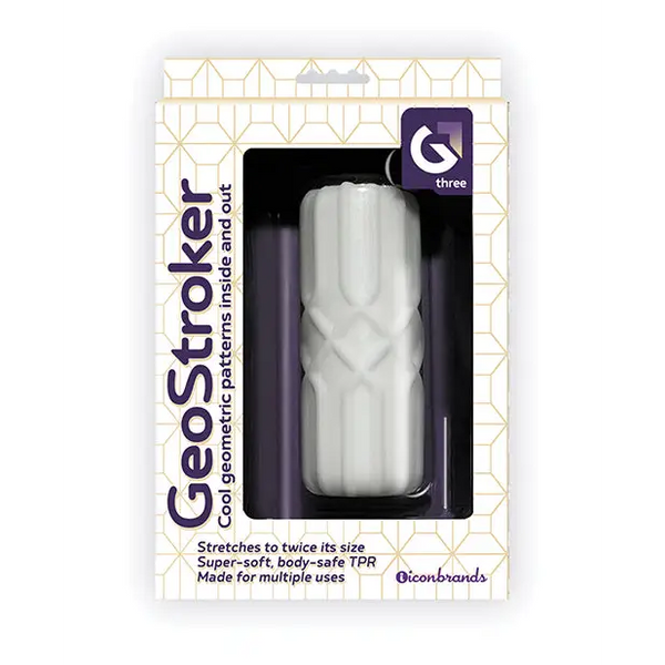GeoStroker Three 5’’ Ultra-Soft TPR Stroker - White - Dolls & Masturbators